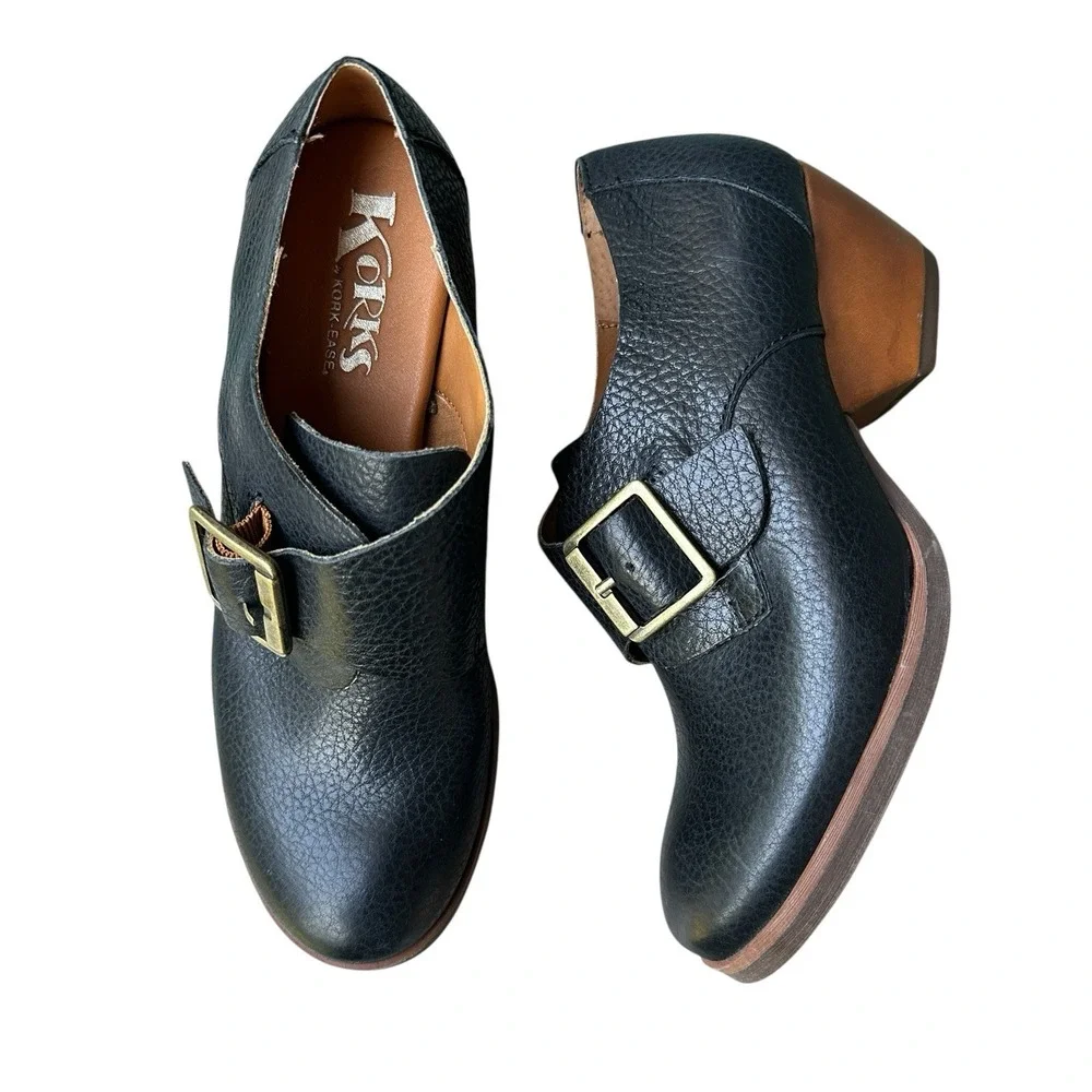 KORKS By Kork-Ease Little Monk Strap Bootie Women's Size 6.5M US Black Leather‎